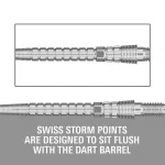 Darts fémhegy Target Swiss Point Chrono Swiss Storm, ezüst 30mm