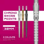Darts fémhegy Target Swiss Point Chrono Swiss Storm, ezüst 30mm