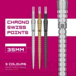 Darts fémhegy Target Swiss Point Chrono Swiss Storm, ezüst 35mm