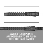 Darts fémhegy Target Swiss Point Chrono Swiss Storm, fekete 30mm