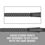 Darts fémhegy Target Swiss Point Chrono Swiss Storm, fekete 35mm