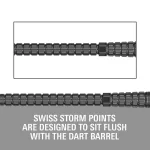 Darts fémhegy Target Swiss Point Chrono Swiss Storm, fekete 42mm