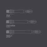 Dart szár hosszú Target Heli Titanium, fekete 46,7 mm (készlet erejéig)