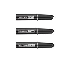 Dart szárhoz top Target Pro Grip Evo AL, fekete - 9 darabos csomag