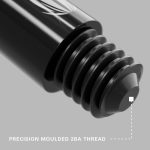 Dart szár rövid Target Pro Grip, fekete 34mm - 9 darabos csomag