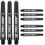 Dart szár közepes Target Pro Grip, fekete 41mm - 9 darabos csomag