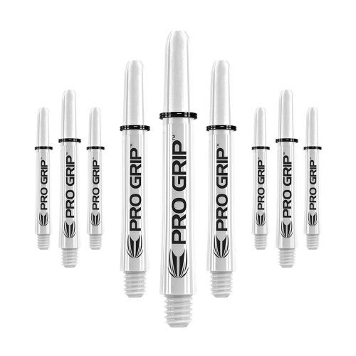 Dart szár közepes Target Pro Grip, fehér 41mm - 9 darabos csomag