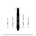 Dart szár közepes Target Pro Grip, fehér 41mm - 9 darabos csomag