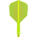 Darts toll és szár egyben Target K-Flex neon citromsárga, no6 toll és rövid szár