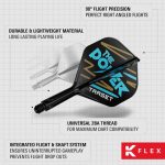 Darts toll és szár egyben Target K-Flex Phil Taylor, no2 toll és közepes szár