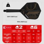 Darts toll és szár egyben Target K-Flex Cult, No6 toll és közepes szár (készlet erejéig)