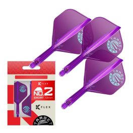   Darts toll és szár egyben Target Japan K-Flex lila, No2 toll és rövid szár