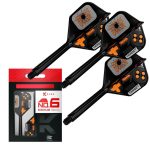 Darts integrált tollszár Target K-Flex Game Over, No6 toll és hosszú szár