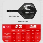 Darts tollszár STAR WARS TARGET K-Flex Mandalorian multi-pack, No2 toll és közepes szár
