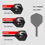 Darts tollszár STAR WARS TARGET K-Flex Mandalorian multi-pack, No6 toll és közepes szár