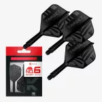 Darts tollszár Target K-Flex Flight Black, No6 toll és Rövid szár