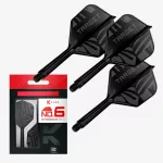 Darts tollszár Target K-Flex Flight Black, No6 toll és Közepes szár
