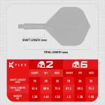 Darts tollszár Target K-Flex Flight Black, No2 toll és Rövid szár
