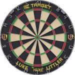 Darts tábla Target Luke 'The Nuke' Littler két szett nyíllal és dobóvonallal