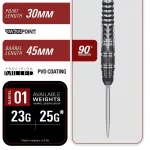 Darts szett steel Target Japan SP Black Marque Blaze, 23g 90% wolfrám