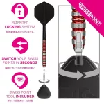 Darts szett steel Target Japan SP Black Marque Spinel, 23g 90% wolfrám