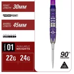 Darts szett steel Target Japan Kasumi Sato Endeavour G3, 24g 90% wolfrám