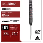Darts szett steel Target Japan Kosuzu Iwao Diamond G4, 22g 90% wolfrám