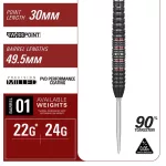 Darts szett steel Target Japan Kosuzu Iwao Diamond G4, 24g 90% wolfrám