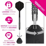Darts szett steel Target Japan SP Black Marque Creed, 23g 90% wolfrám