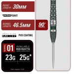 Darts szett steel Target Japan SP Prime Series Tan Phuay Wei PW G3, 23g 90% wolfrám