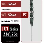 Darts szett steel Target Japan SP Prime Series Tan Phuay Wei PW G3, 25g 90% wolfrám