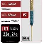 Darts szett steel Target Japan SP Prime Series Zenith G2.5, 23g 90% wolfrám
