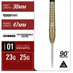 Darts szett steel Target Japan Harith Lim Hot Shot G3, 23g 90% wolfrám