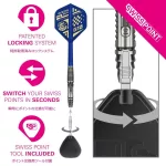 Darts szett steel Target Japan SP The Rising Sun G10.5, 24g 95% wolfrám