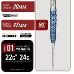 Dart szett steel TARGET JAPAN Toru Suzuki Sereno G3, 22g 90% wolfram