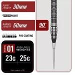 Dart szett steel TARGET JAPAN Mitsumasa Hoshino Pyro G12, 23g 90% wolfram
