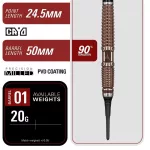 Dart szett soft TARGET JAPAN Paul Lim The Legend G10, 20g 90% wolfram