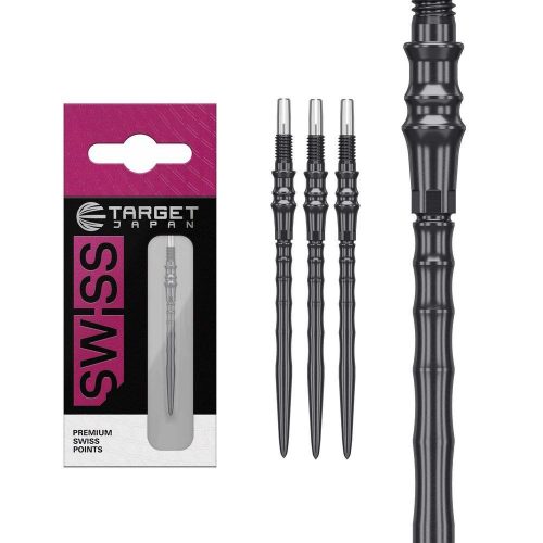 Darts fémhegy TARGET JAPAN SP Premium Swiss Point fekete, 40mm