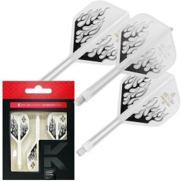   Darts toll és szár egyben Target Japan K-Flex Pyro fehér, No2 toll és közepes szár