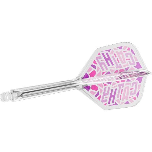 Darts integrált tollszár Target Japan K-Flex Cathy Leung átlátszó rózsaszín, No6 toll és hosszú szár