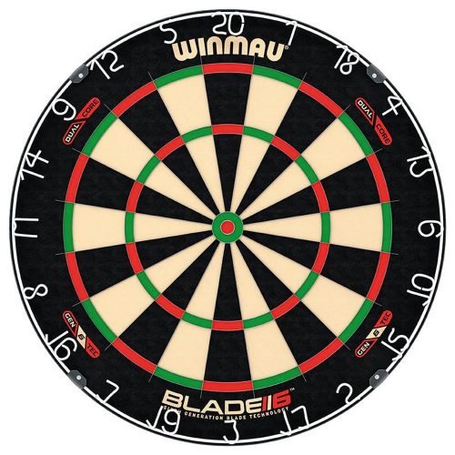 Darts tábla, Winmau BLADE 6 DUAL CORE, élezett dróttal, verseny minőségű, sisalból