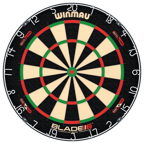 Darts tábla, Winmau BLADE 6 DUAL CORE, élezett dróttal, verseny minőségű, sisalból