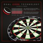 Darts tábla, Winmau BLADE 6 DUAL CORE, élezett dróttal, verseny minőségű, sisalból