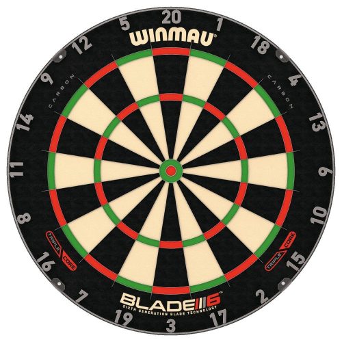 Darts tábla, Winmau BLADE 6 Triple core, verseny minőségű, sisalból, PDC logóval