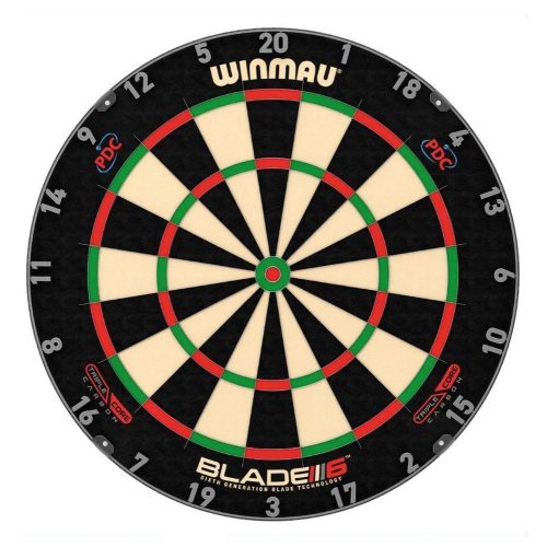 Darts tábla, Winmau BLADE 6 Triple core, verseny minőségű, sisalból, PDC logóval