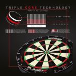 Darts tábla, Winmau BLADE 6 Triple core, verseny minőségű, sisalból, PDC logóval