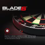 Darts tábla, Winmau BLADE 6, élezett dróttal, verseny minőségű, sisalból