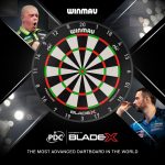 Darts tábla Winmau BLADE X, élezett dróttal, verseny minőségű, sisalból