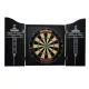 Profi Darts szett, sisal tábla, háromszögletű dróttal, fekete színű kabinet, 2 szett nyíl (kifutó)