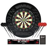 Darts tábla Winmau BLADE 360 falvédővel és két szett nyíllal, dobóvonallal